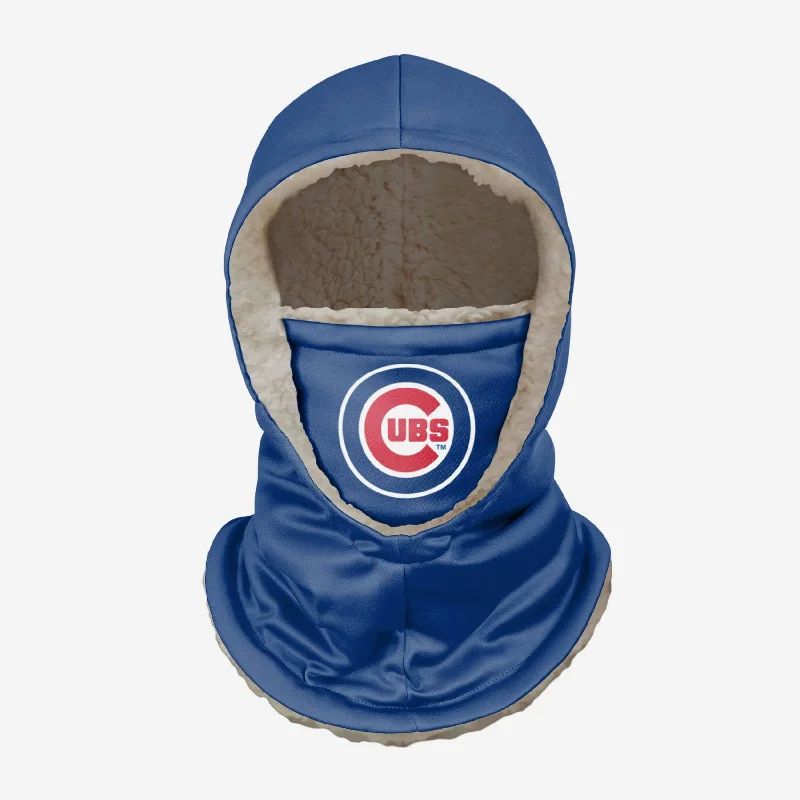 Chicago Cubs Team Color Hooded Gaiter Hoodie with Hem Embroidery Detailed Premium