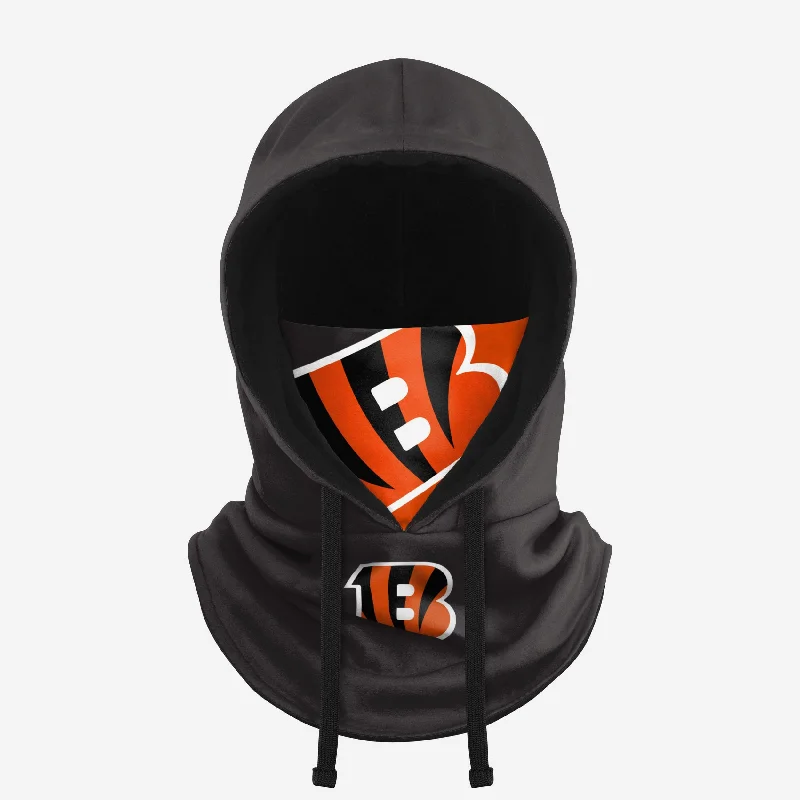 Cincinnati Bengals Drawstring Hooded Gaiter Hoodie with Mesh Breathable Sporty
