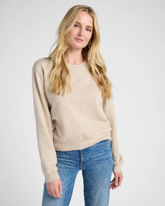 Cotton Classic Crew Sweatshirt Hoodie with Patch Decorative Personalized