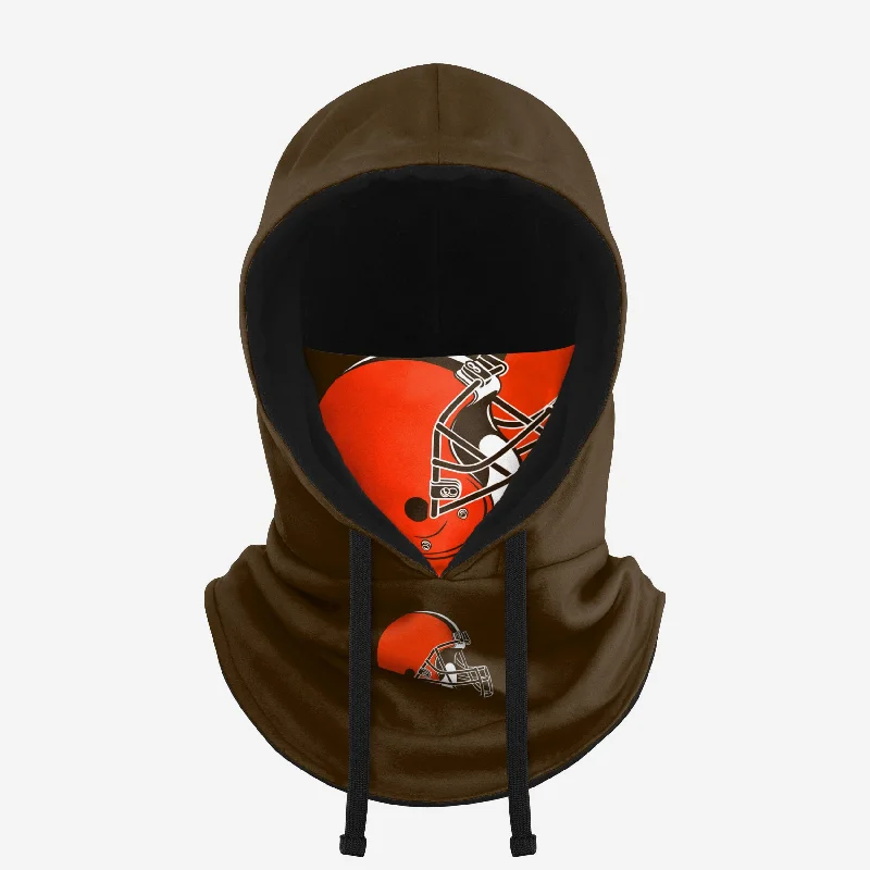 Cleveland Browns Drawstring Hooded Gaiter Hoodie Sweatshirt Pullover