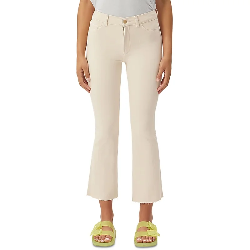 DL1961 Womens Bridget High Rise Cropped Bootcut Jeans Stylish Tapered Fit Jeans