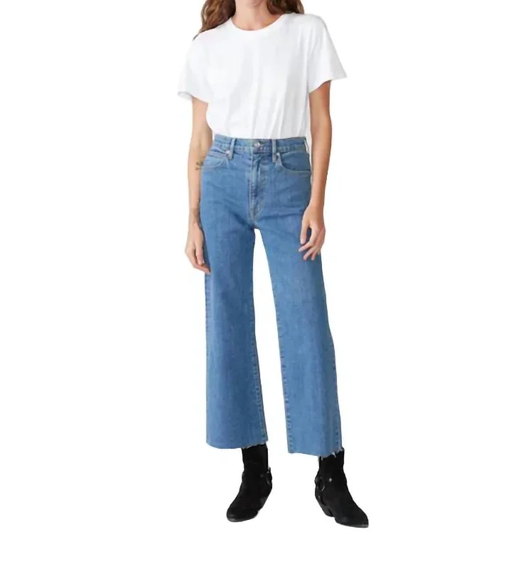 Grace Crop Jeans In Forever Blue Fashionable Straight Cut Jeans