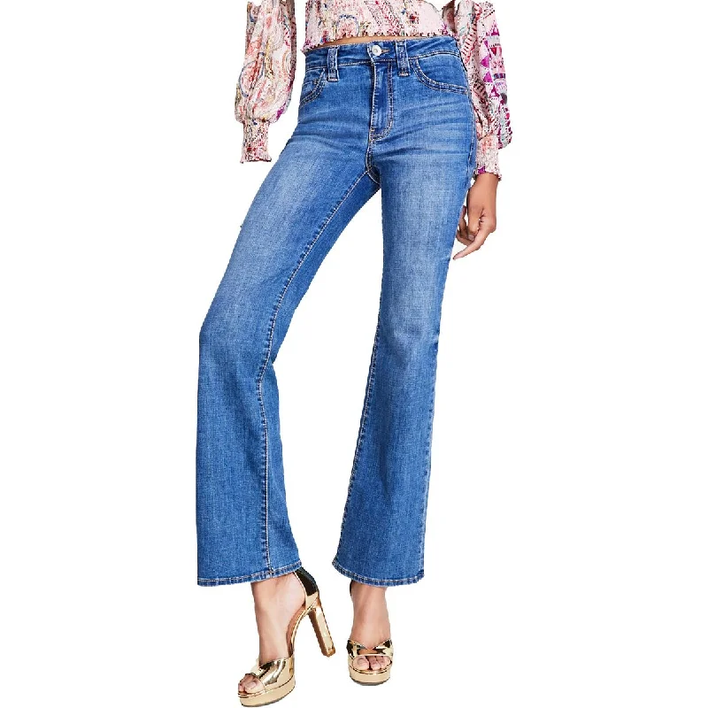Guess Womens Denim Stretch Bootcut Jeans Comfortable Distressed Straight-Leg Jeans