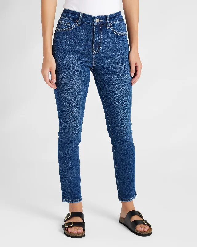 High Rise Skinny Jeans Fashionable Relaxed Fit Denim