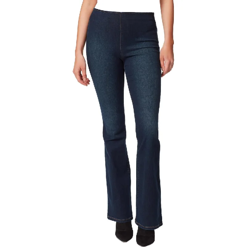 Jessica Simpson Women's High Rise Pull On Contour Flare Jeans Trendy Wide-Legged High-Waist Jeans Jessica Simpson Women's High Rise Pull On Contour Flare Jeans Trendy Wide-Legged High-Waist Jeans