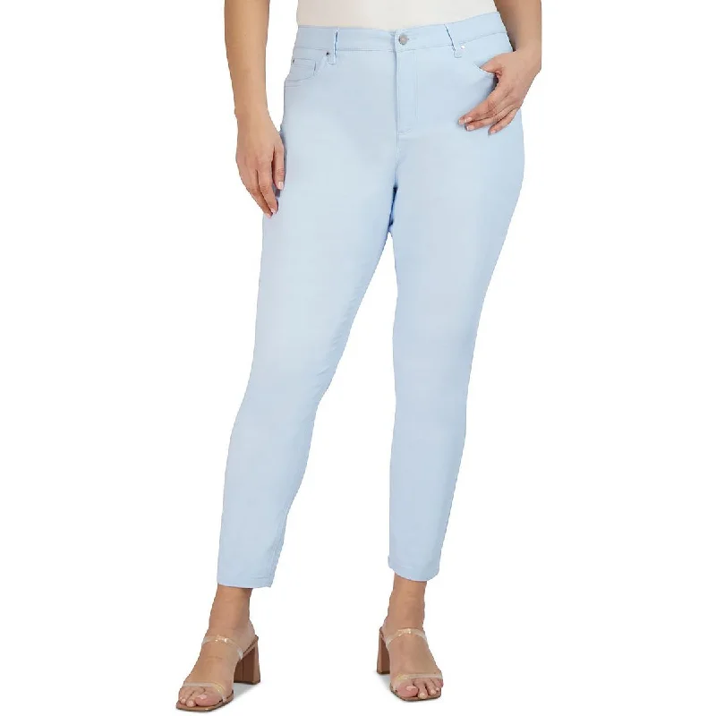 Jones New York Womens Plus Shaping Mid-Rise Colored Skinny Jeans Classic Button Fly Jeans Jones New York Womens Plus Shaping Mid-Rise Colored Skinny Jeans Classic Button Fly Jeans