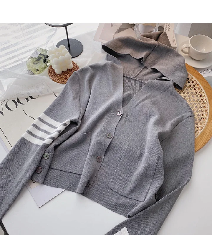 Knitwear Casual Short Hooded Coat long sleeve top 6453 Hoodie with Back Slit Movement Comfort Knitwear Casual Short Hooded Coat long sleeve top 6453 Hoodie with Back Slit Movement Comfort