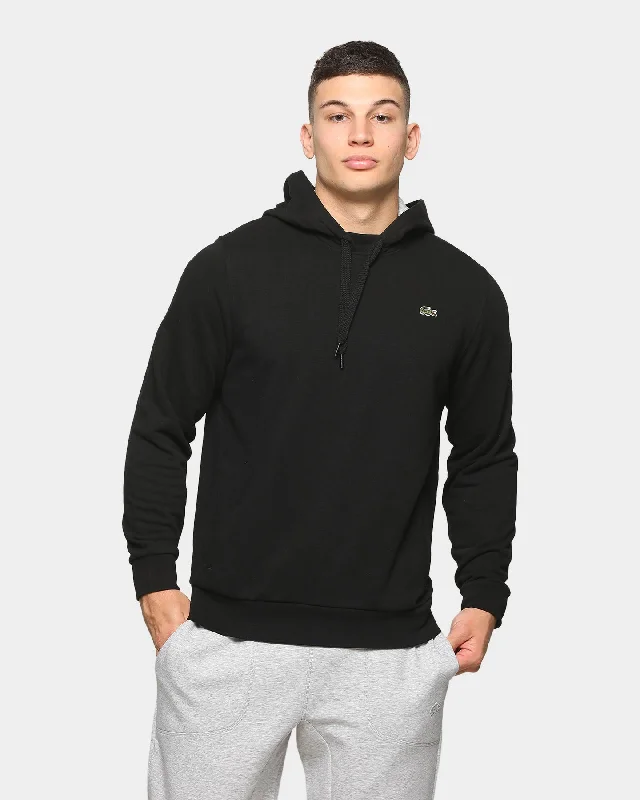 Lacoste Men's Tennis Training Non Brushed Hoodie Black Hoodie with Tie-Dye Psychedelic Retro Lacoste Men's Tennis Training Non Brushed Hoodie Black Hoodie with Tie-Dye Psychedelic Retro
