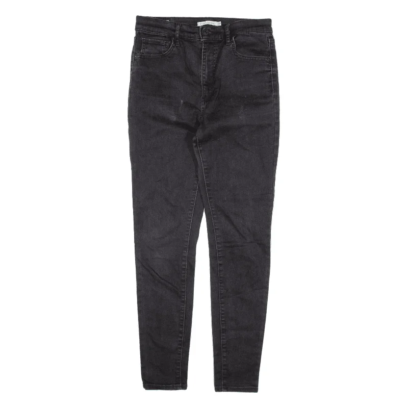 LEVI'S Premium Big E Mile High Jeans Black Denim Slim Skinny Womens W29 L30 Trendy Paperbag Waist Jeans LEVI'S Premium Big E Mile High Jeans Black Denim Slim Skinny Womens W29 L30 Trendy Paperbag Waist Jeans