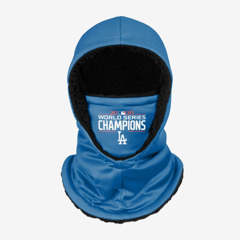Los Angeles Dodgers 2020 World Series Champions Team Color Hooded Gaiter Hoodie with Drawstring Waist Adjustable Fitted Los Angeles Dodgers 2020 World Series Champions Team Color Hooded Gaiter Hoodie with Drawstring Waist Adjustable Fitted