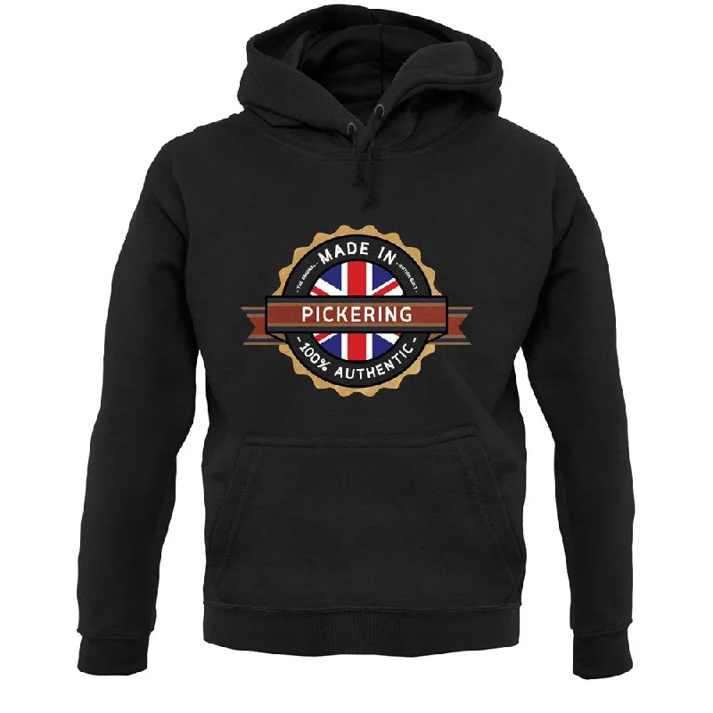 Made In Pickering 100% Authentic Unisex Hoodie Hoodie with Slim Fit Tailored Modern