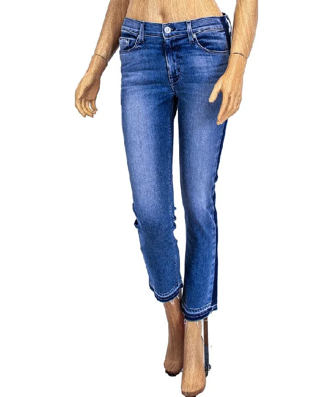 Mid-Rise "Tilda" Cropped Jeans Trendy Classic Fit Jeans