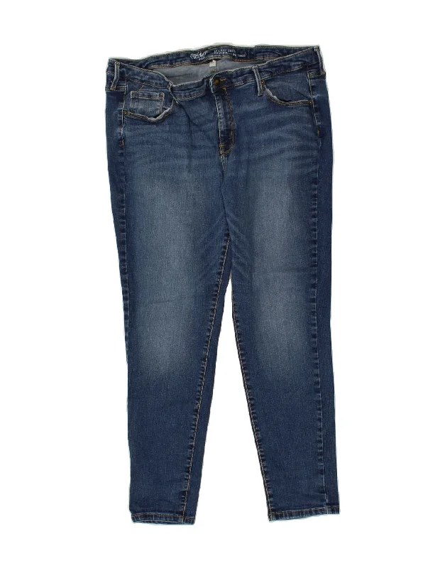 MOSSIMO Womens Crop Mid Rise Skinny Jeans W36 L27 Blue Fashionable Relaxed Fit Denim MOSSIMO Womens Crop Mid Rise Skinny Jeans W36 L27 Blue Fashionable Relaxed Fit Denim