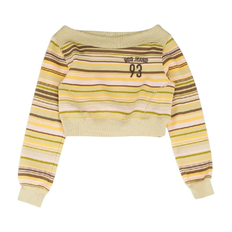 Multi Striped Sweatshirt Oversized Hoodie Comfort Casual