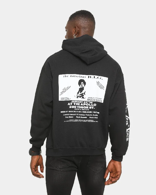 Notorious B.I.G Men's RTD Tour Poster Vintage Hoodie Black Hoodie with Reflective Safety Nightwear