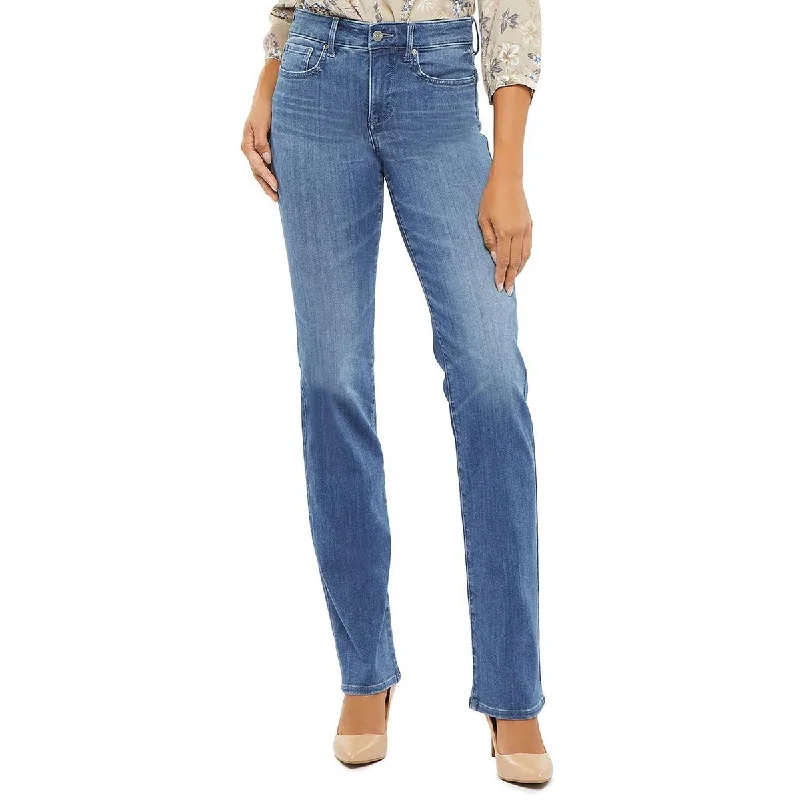 NYDJ Womens Marilyn Cropped Straight Leg Ankle Jeans Comfortable Low-Rise Jeans