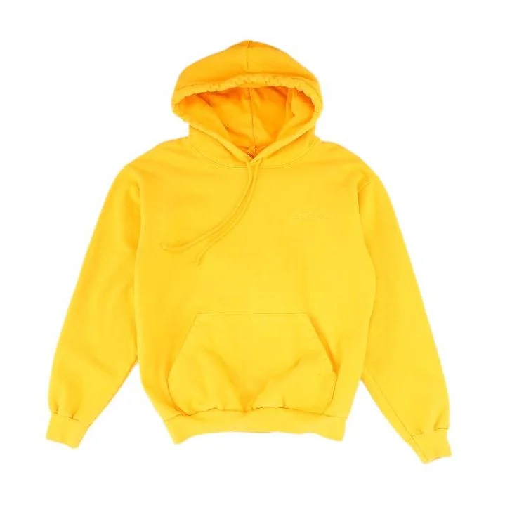 Orange Solid Hoodie Hoodie Sweatshirt Pullover