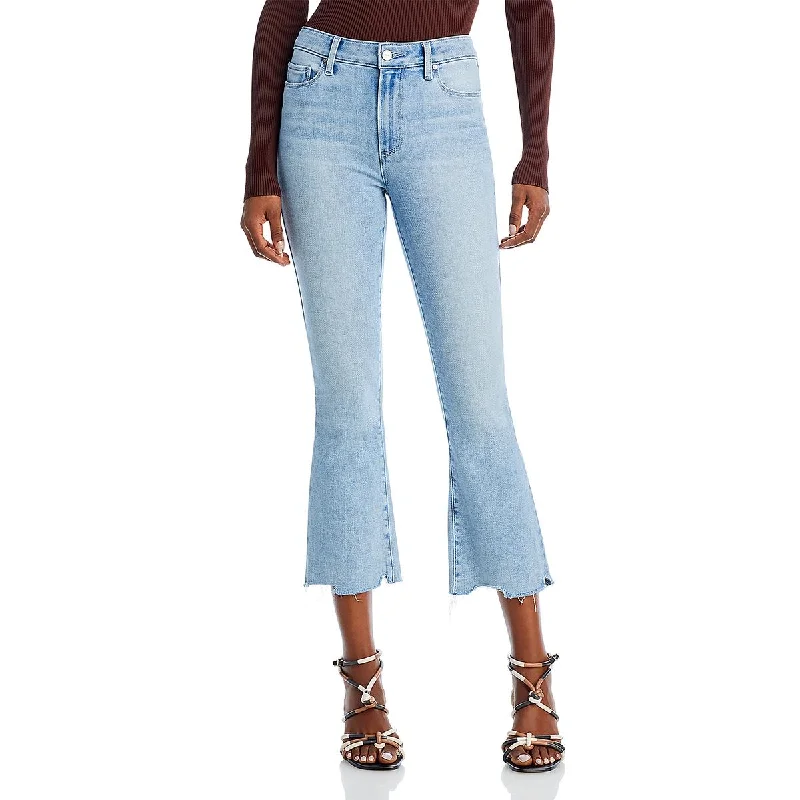 Paige Womens Colette Denim Crop Flare Jeans Casual Distressed Skinny Jeans