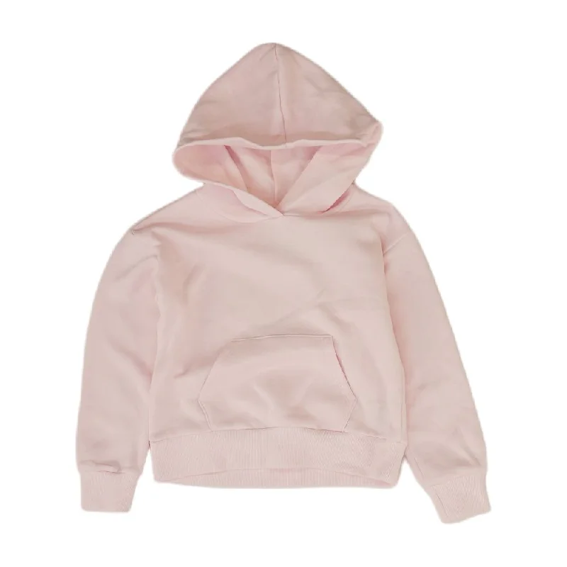 Pink Solid Hoodie Hoodie with Front Slit Layering Stylish