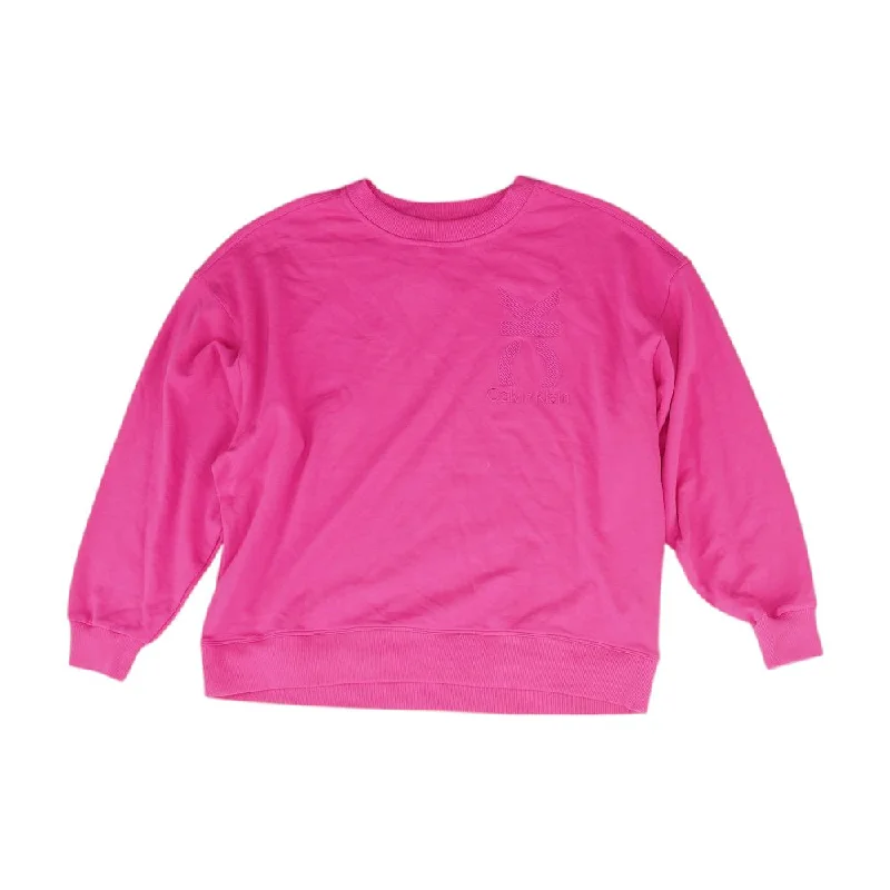 Pink Solid Sweatshirt Hoodie with Raglan Sleeves Sporty Comfortable