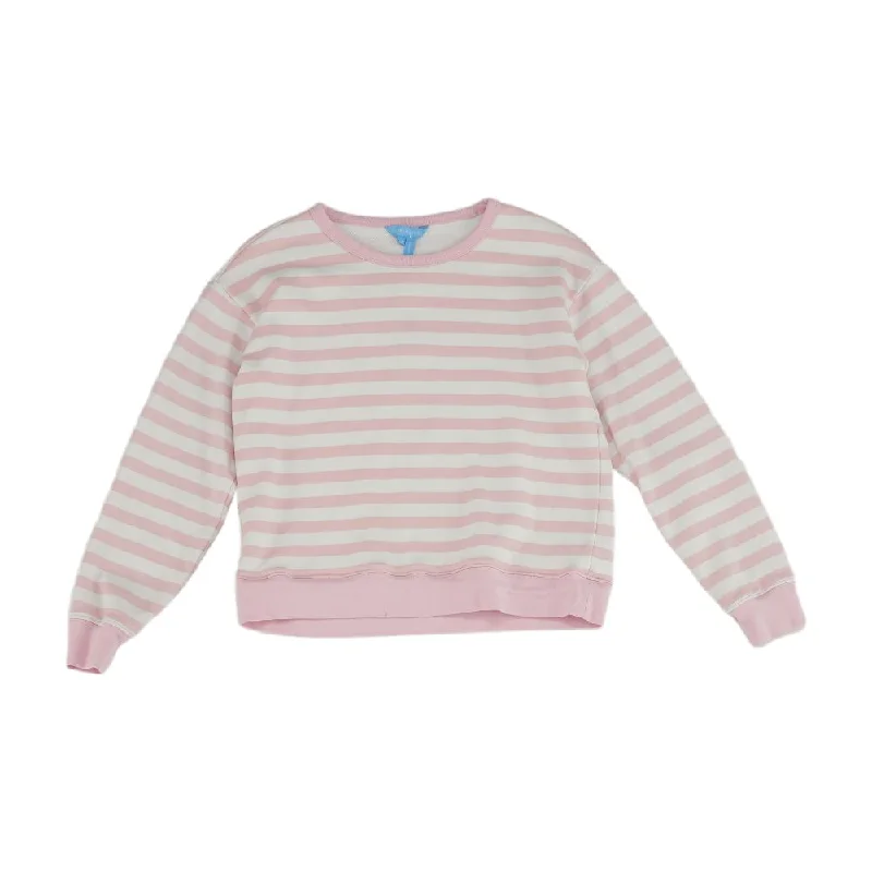 Pink Striped Sweatshirt Hoodie with Neon Bright Vibrant