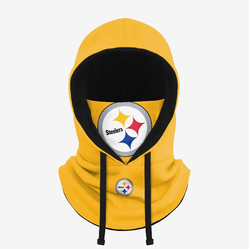 Pittsburgh Steelers Alternate Team Color Drawstring Hooded Gaiter Hoodie with Print Artistic Unique