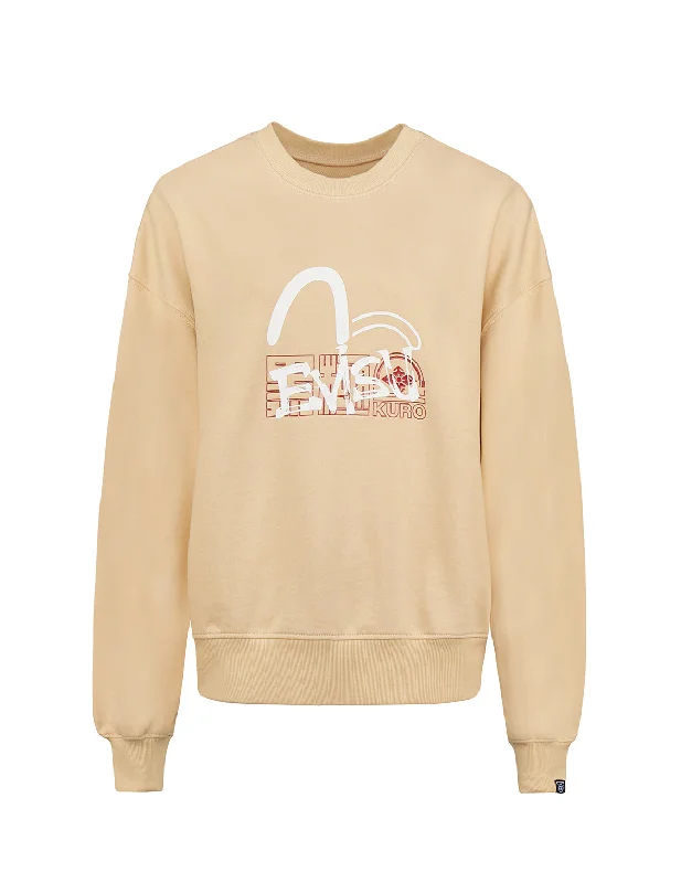 Ripple Effect Kamon Print Sweatshirt Hooded Sweatshirt Casual Wear Street Style