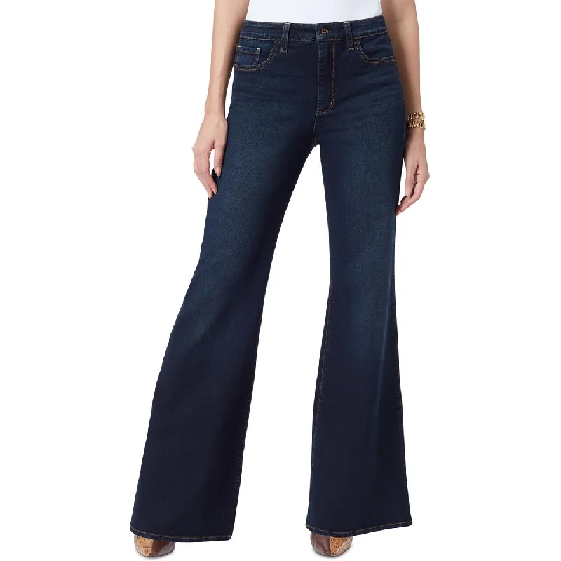 Sam Edelman Womens High Rise Dark Wash Flare Jeans Fashionable Bootcut Jeans