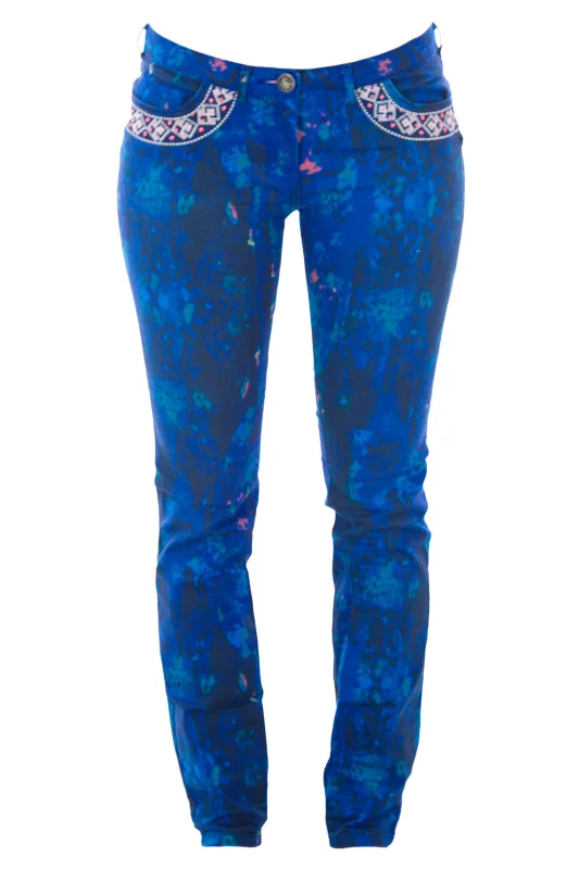 Scotch & Soda Maison Scotch Women's Printed Skinny Jeans Elegant Skinny Leg Jeans