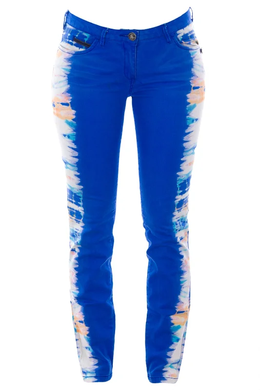 Scotch & Soda Maison Scotch Women's Side Tie Dye Skinny Jeans Fashionable Distressed Jeans Scotch & Soda Maison Scotch Women's Side Tie Dye Skinny Jeans Fashionable Distressed Jeans