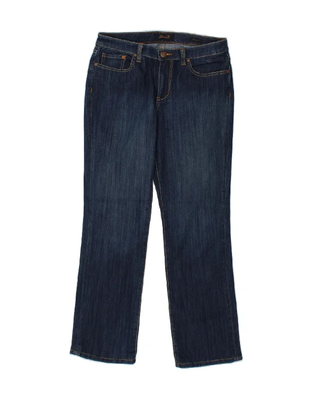 SEVEN 7 Womens Straight Jeans US 10 Large W32 L31 Blue Cotton Comfortable Mid-Rise Jeans SEVEN 7 Womens Straight Jeans US 10 Large W32 L31 Blue Cotton Comfortable Mid-Rise Jeans