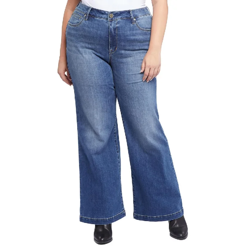 Seven7 Womens Plus Bella High Rise Whisker Wash Wide Leg Jeans Elegant Skinny Leg Jeans Seven7 Womens Plus Bella High Rise Whisker Wash Wide Leg Jeans Elegant Skinny Leg Jeans