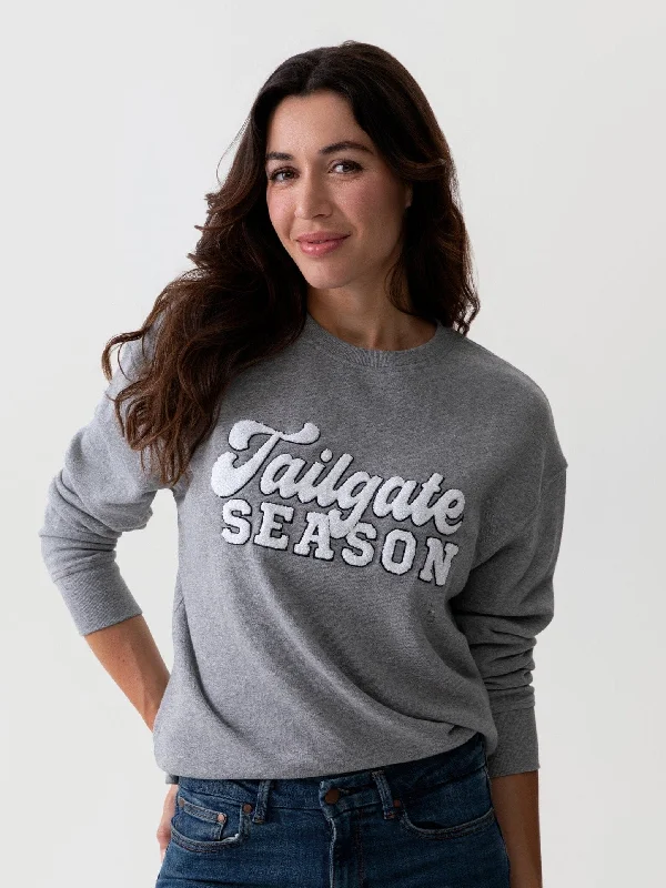 "Tailgate Season" Sweatshirt | Smoke Hoodie with Slim Fit Tailored Modern