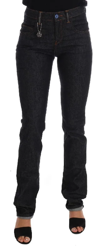 Costume National Sleek Dark Blue Super Slim Jeans Chic Dark-Wash Skinny Jeans