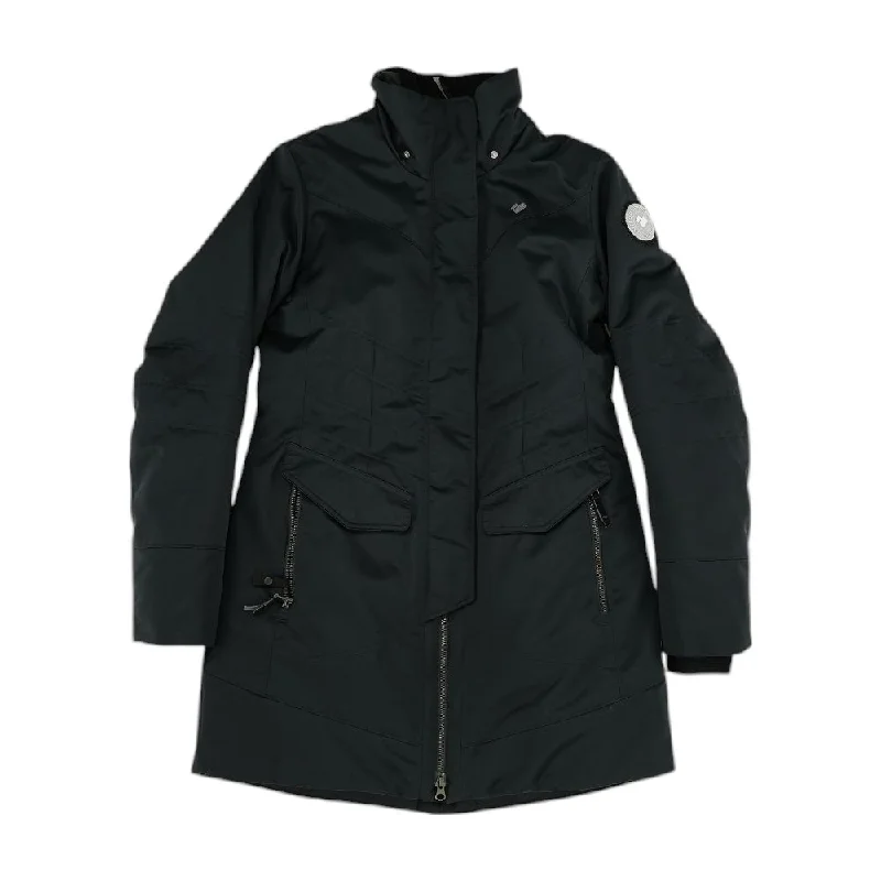 Sojourner Hooded Parka in Black Hoodie with Contrast Stitching Detailed Premium