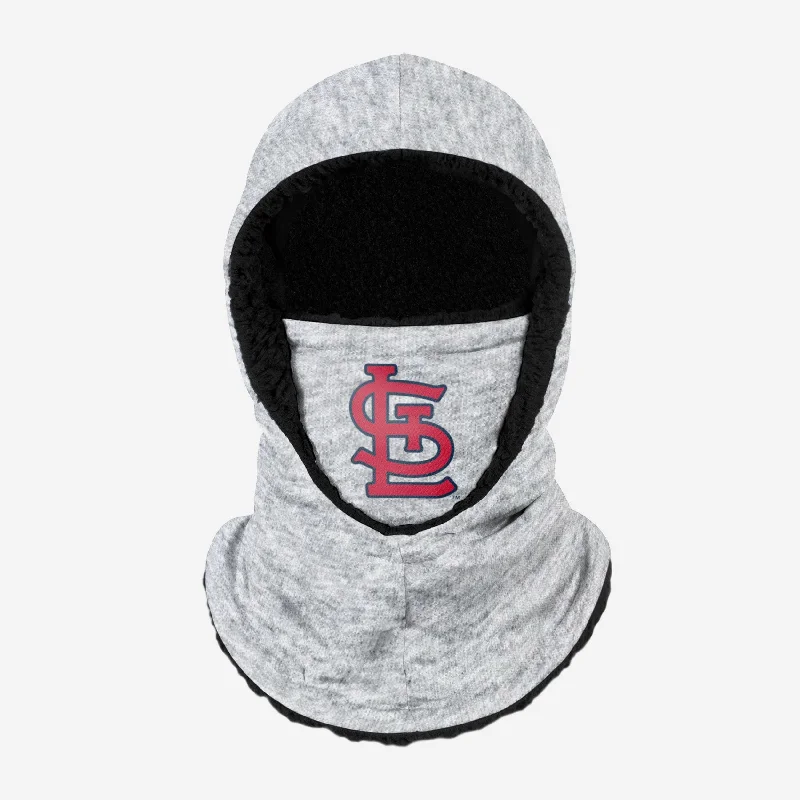 St Louis Cardinals Heather Grey Big Logo Hooded Gaiter Hoodie with Raglan Sleeves Sporty Comfortable St Louis Cardinals Heather Grey Big Logo Hooded Gaiter Hoodie with Raglan Sleeves Sporty Comfortable