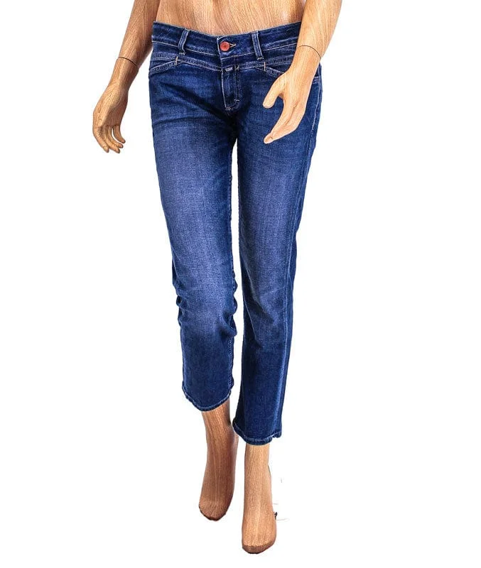 "Starlet" Cropped Skinny Jeans Elegant Tapered Leg Denim