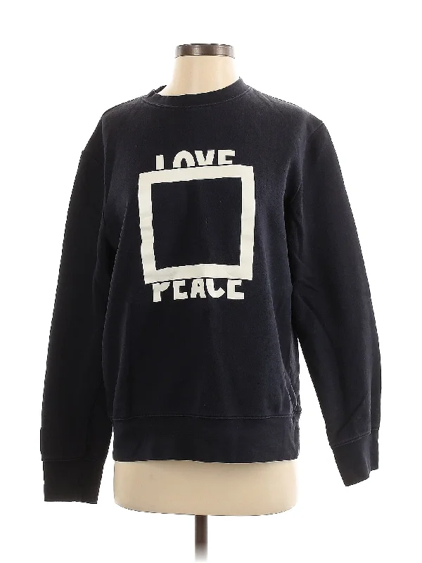 Sweatshirt Hoodie with Hem Ribbing Snug Secure