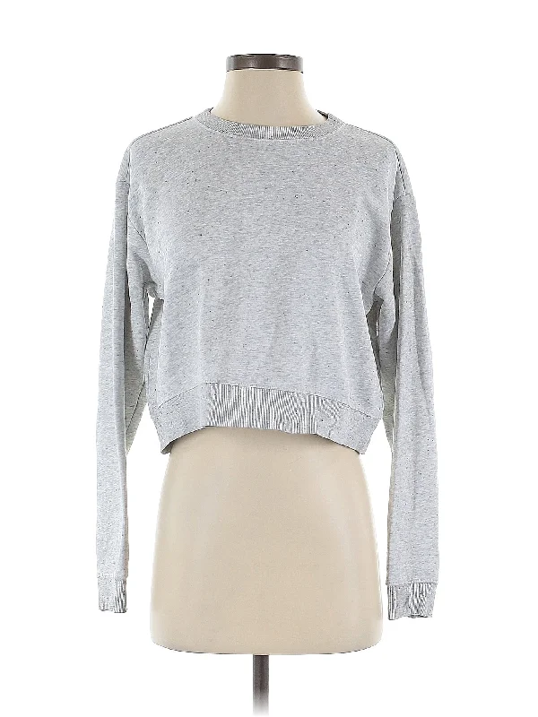 Sweatshirt Hoodie with Hem Embroidery Detailed Premium