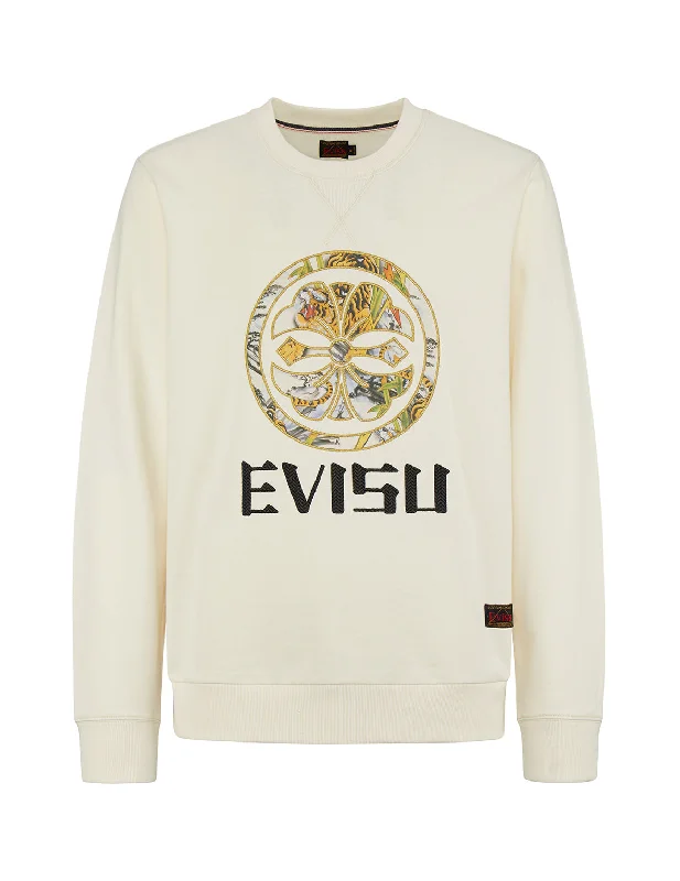 Sweatshirt with Allover Tiger Ink Wash Painting Kamon and Daicock Print Hoodie with Sequins Glamorous Eye-catching Sweatshirt with Allover Tiger Ink Wash Painting Kamon and Daicock Print Hoodie with Sequins Glamorous Eye-catching