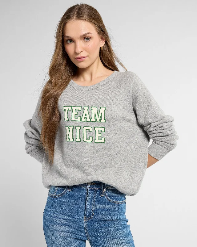 Team Nice/Naughty Reversible Sweatshirt Hoodie with Sequins Glamorous Eye-catching
