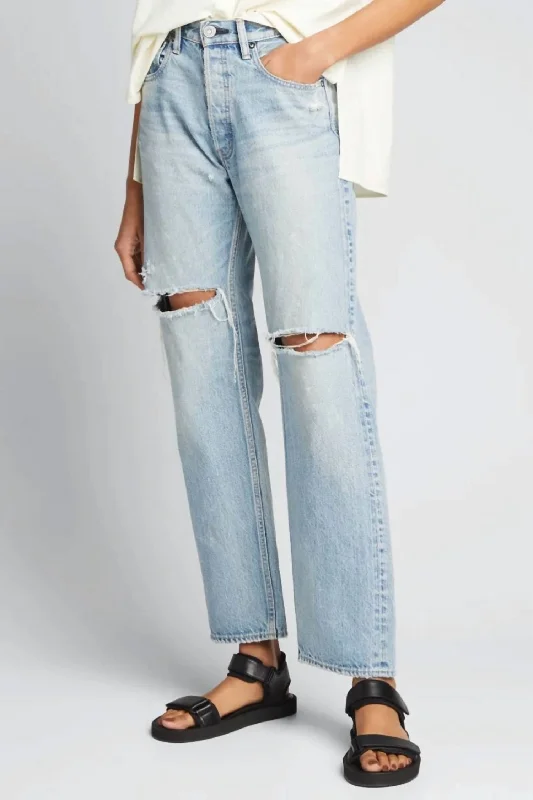 Teaneck Straight Jean In Blue 111 Comfortable Jogger Style Jeans