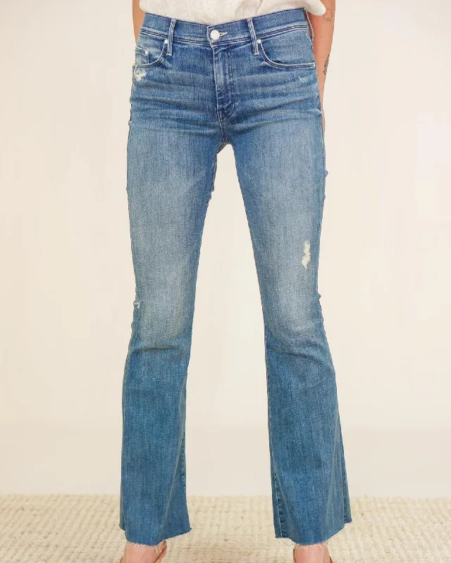 The Weekender Fray Flared Jeans Trendy Skinny High-Waist Jeans