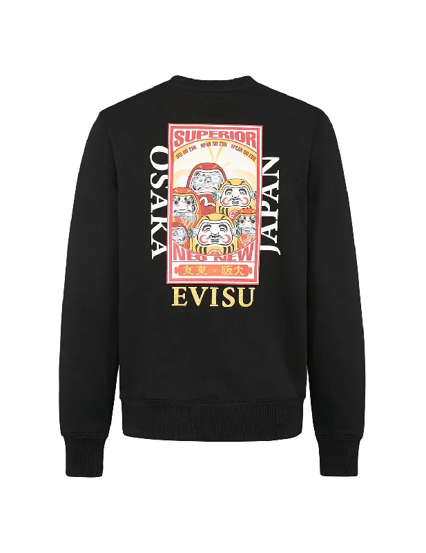 Three Wise Darumas Poster Print Sweatshirt Hoodie with Hidden Zipper Minimalist Clean Three Wise Darumas Poster Print Sweatshirt Hoodie with Hidden Zipper Minimalist Clean
