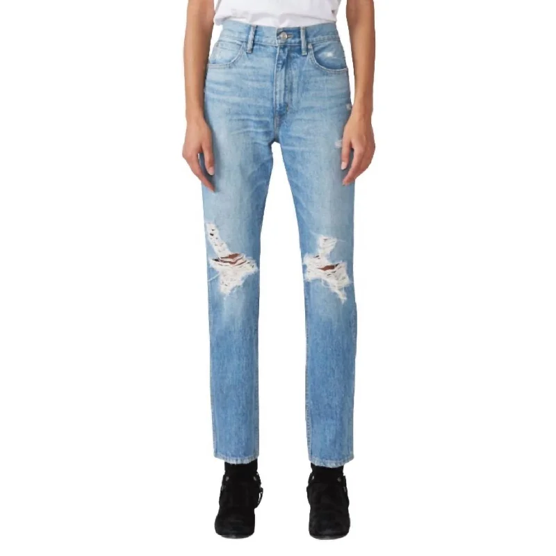 Virginia High Rise Slim Straight Jean In Rolling Waters Trendy Skinny Fit Jeans