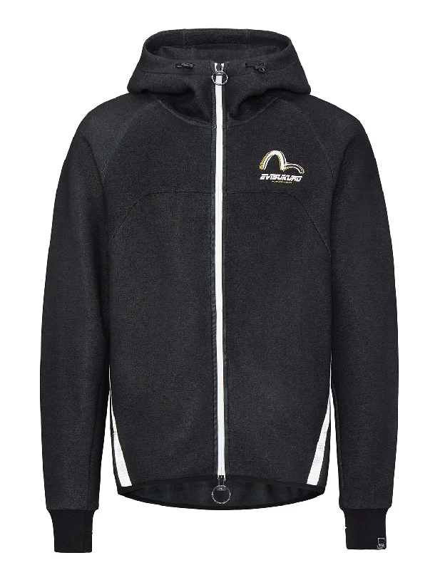 Webbing Strap Zip-up Hoodie Cotton Hoodie Fleece Lining Warmth