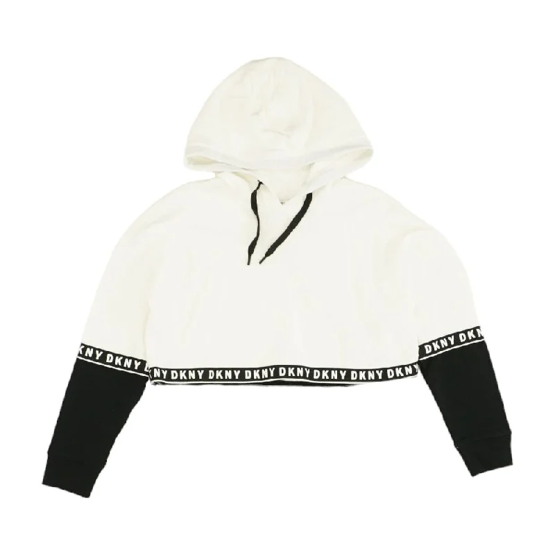 White Solid Hoodie Hoodie with Batwing Sleeves Loose Dramatic