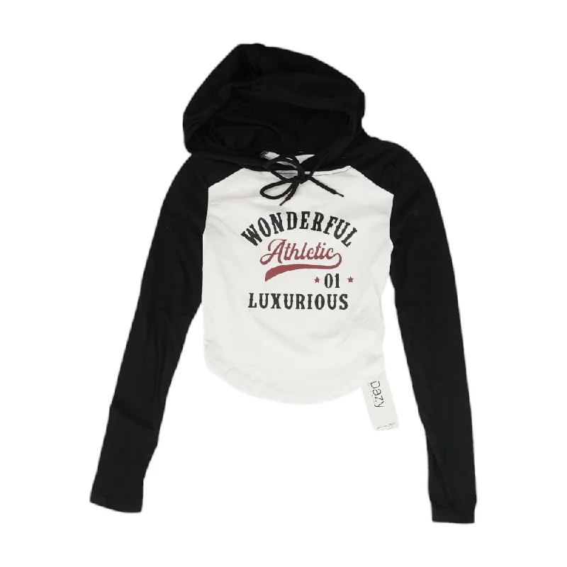 White Solid Hoodie Hoodie with Thumb Holes Functional Cozy