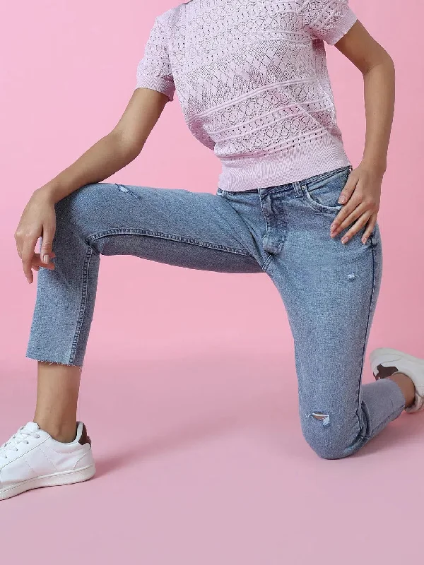 Women's Blue Solid Slim Fit Denim Jeans-GZ-5174-1-Blue Comfortable Full-Length Denim Jeans Women's Blue Solid Slim Fit Denim Jeans-GZ-5174-1-Blue Comfortable Full-Length Denim Jeans