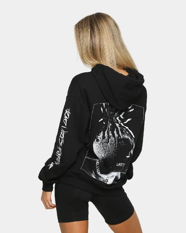 XXXtentacion Men's Bad Vibes Hoodie Black Hoodie with Crew Neck Simple Timeless
